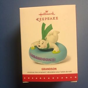 Hallmark polar bear - grandson - ornament